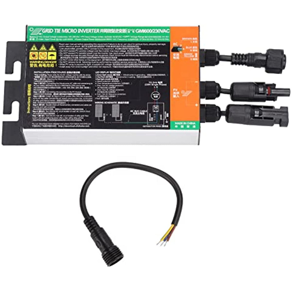 600W Solar Grid Tie Inverter High Conversion Rate MPPT Pure Sine Wave IP55 Waterproof 230V Micro