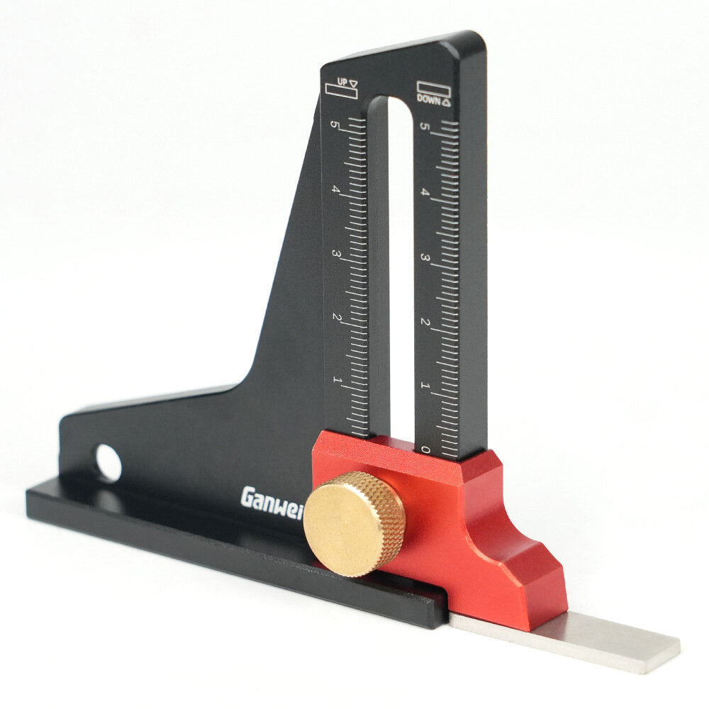 Woodworking Height Gauge - Dual-Scale Precision, Lightweight Aluminum, Depth Measurement, Ergonomic Design, 0-50mm Range