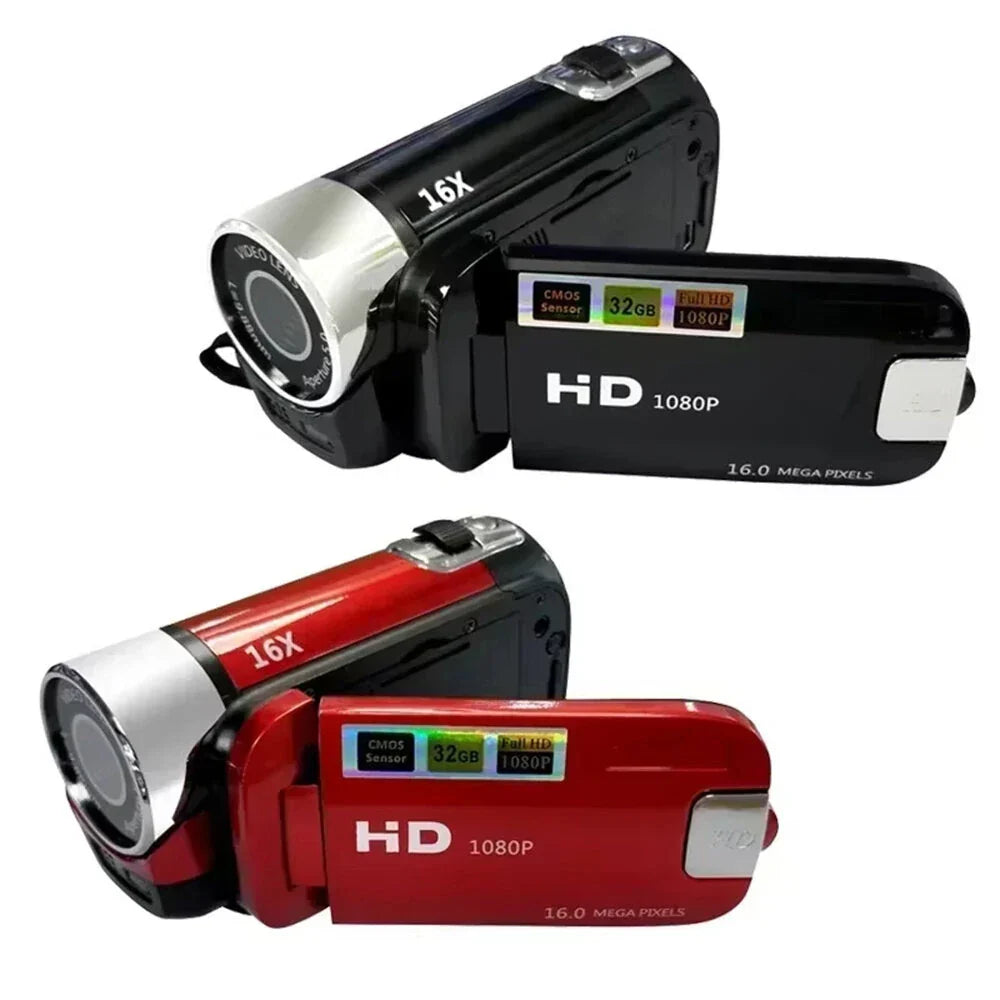 1080P Full HD Digital Camera with 2.7" Touch Screen, 270° Rotation, 16X Zoom & CMOS Sensor for Video Recording & Vlogging