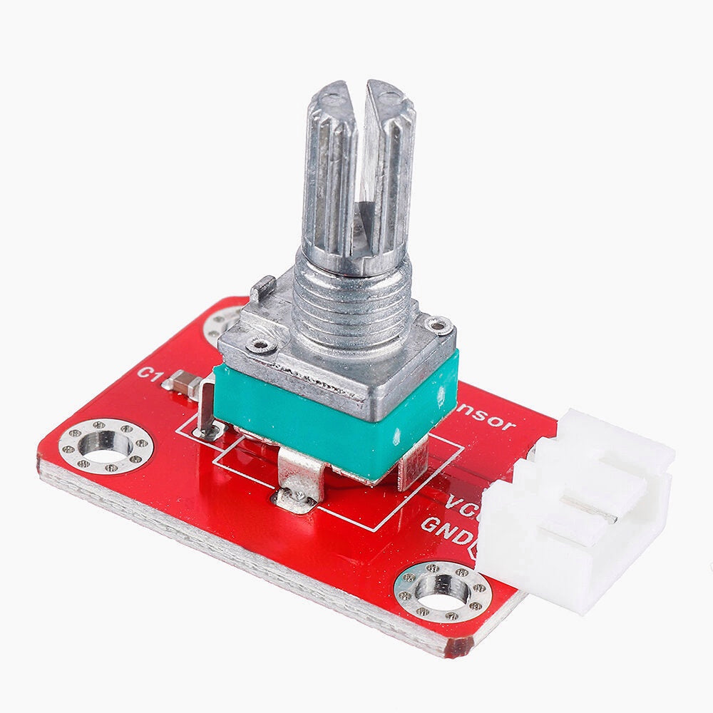 3Pcs Brick Adjustable Potentiometer Module (Pad hole) with Anti-reverse Plug White Terminal Analog Signal