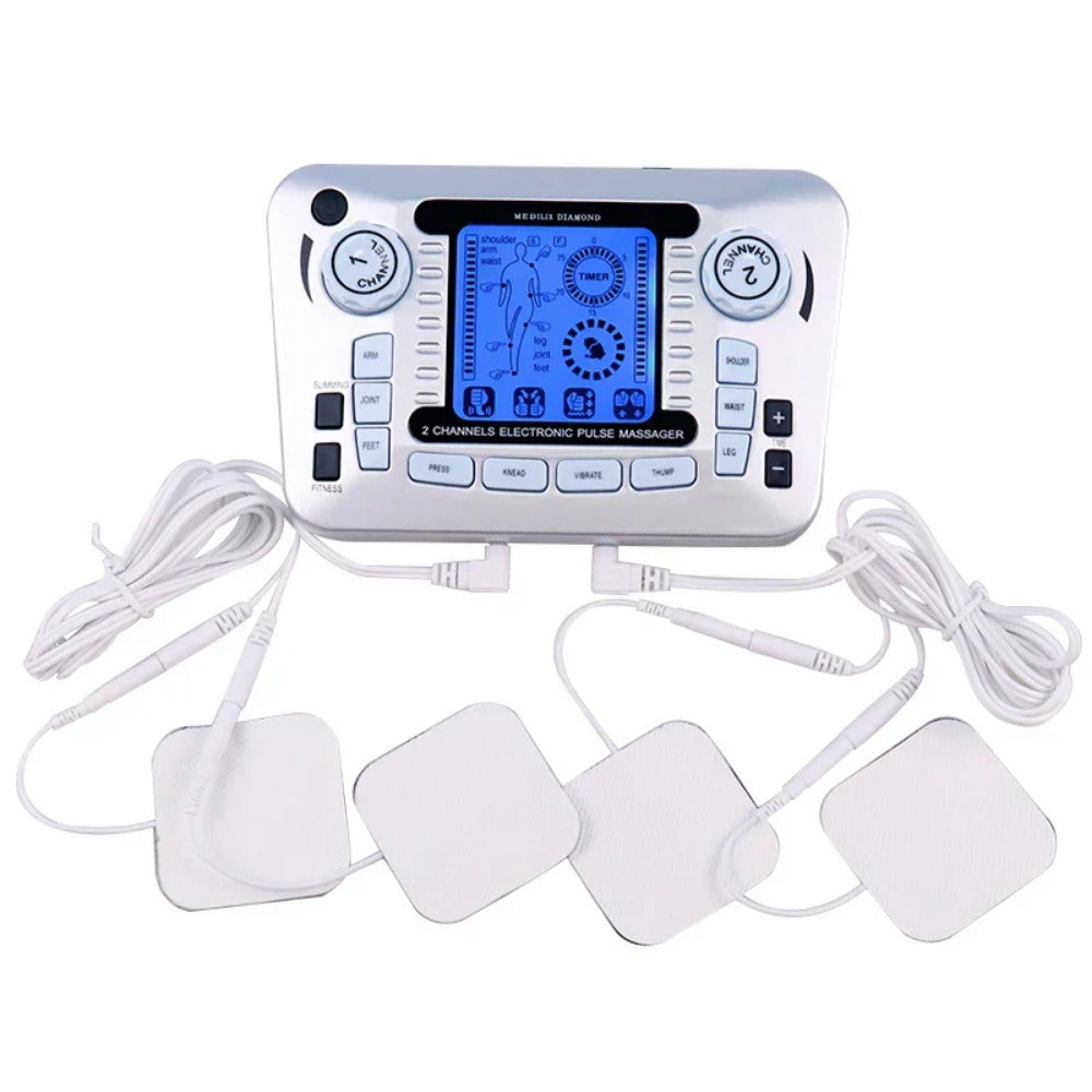 Multifunctional Electric Massager Stimulator with 20 Adjustable Intensity Levels for Pain Relief and Muscle Soothing