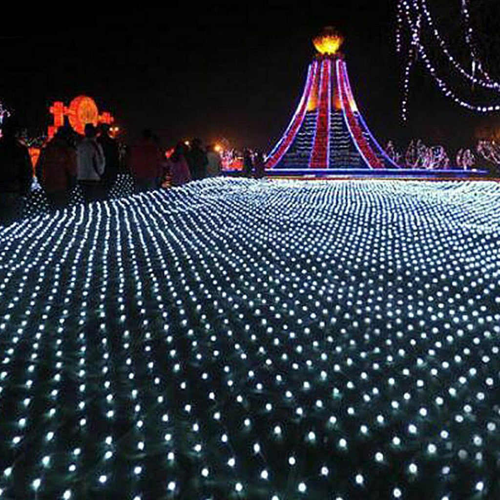 LED Net Mesh Fairy String Light Outdoor Garden Curtain Lamp Christmas Festival Decor 220-240V Christmas Decorations Clearance Christmas Lights