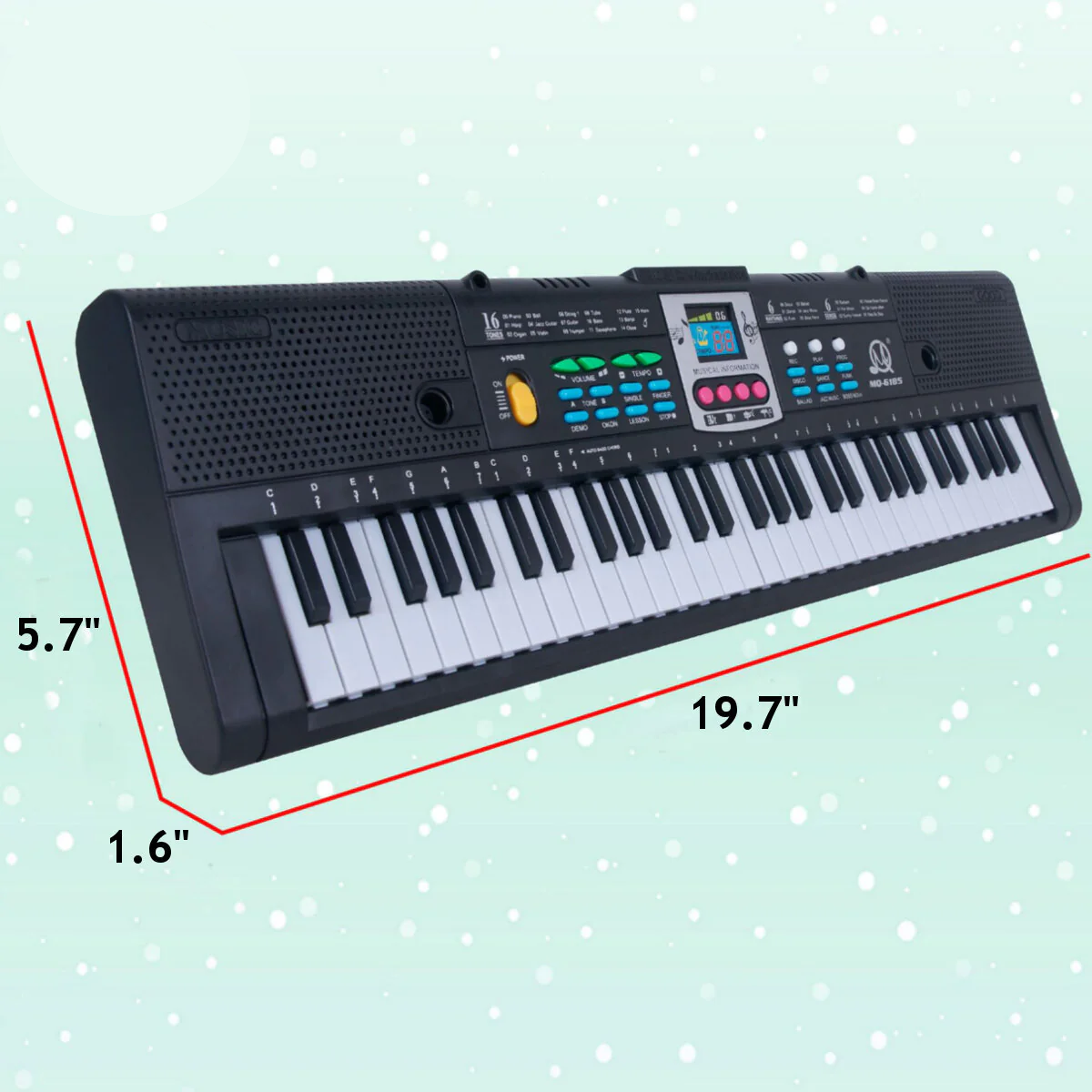 61 Keys Digital Music Electronic Keyboard Electric Piano Organ & Microphone Set
