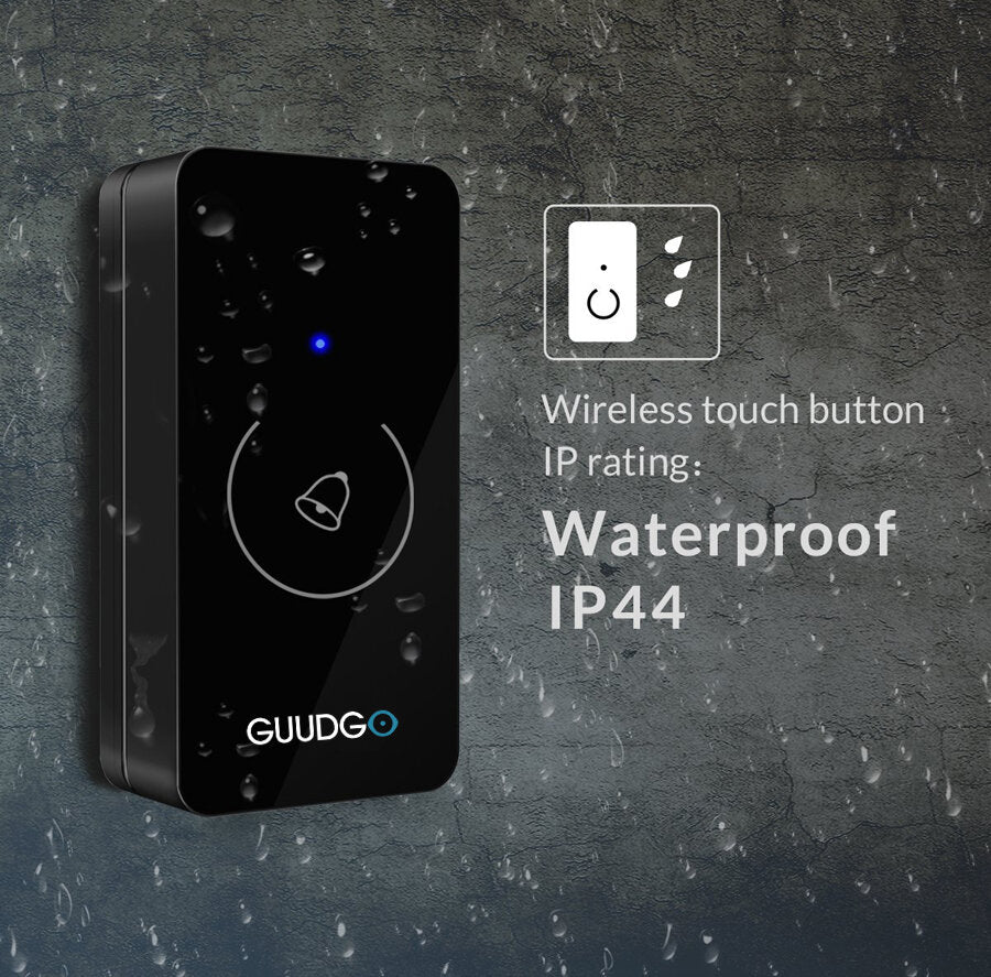 Wireless Touch Screen Music Doorbell Portable Waterproof Doorbell 52 Melody Chime