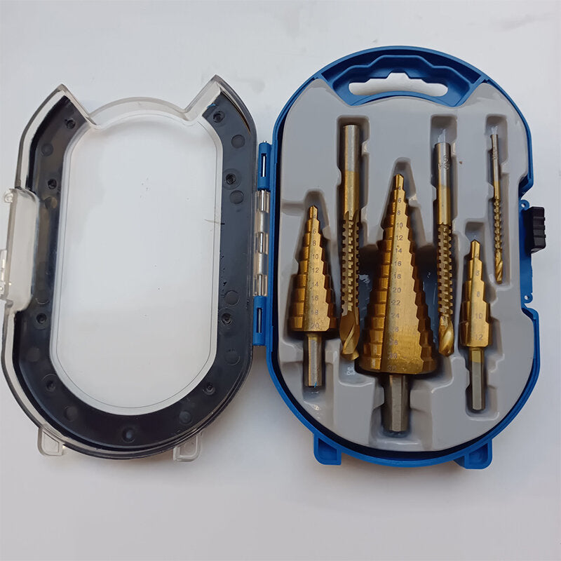 6PCS Pagoda Drill Saw Drill Bit Multi-function Step Drill High-speed Steel Metal Drilling PVC Plate Hole Opener Drill Bit