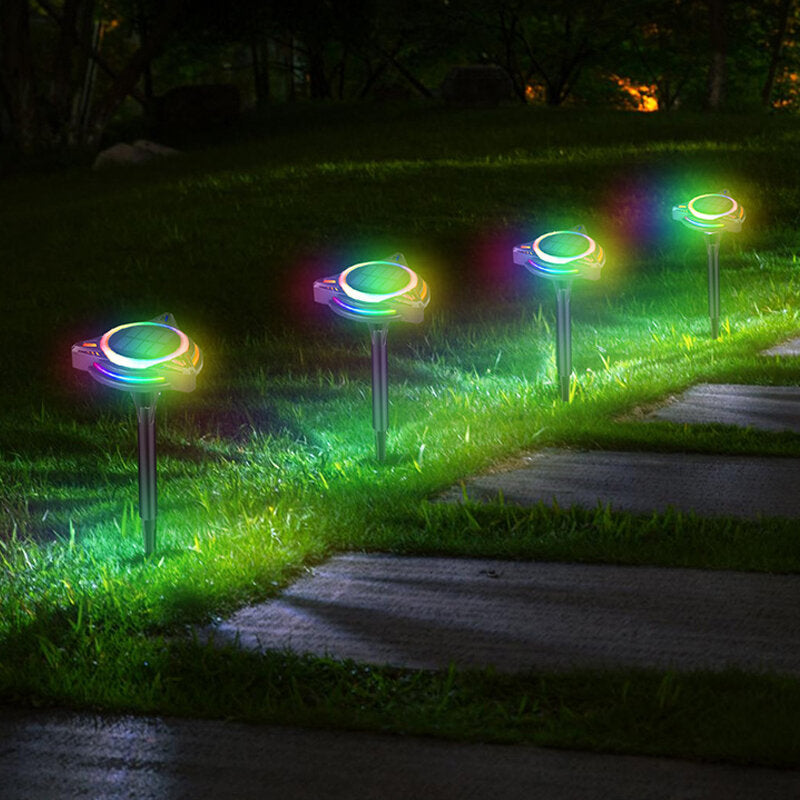 LED Solar Underground Lights Outdoor Waterproof Plastic Garden Decoration Lights Lawn Landscape Lights