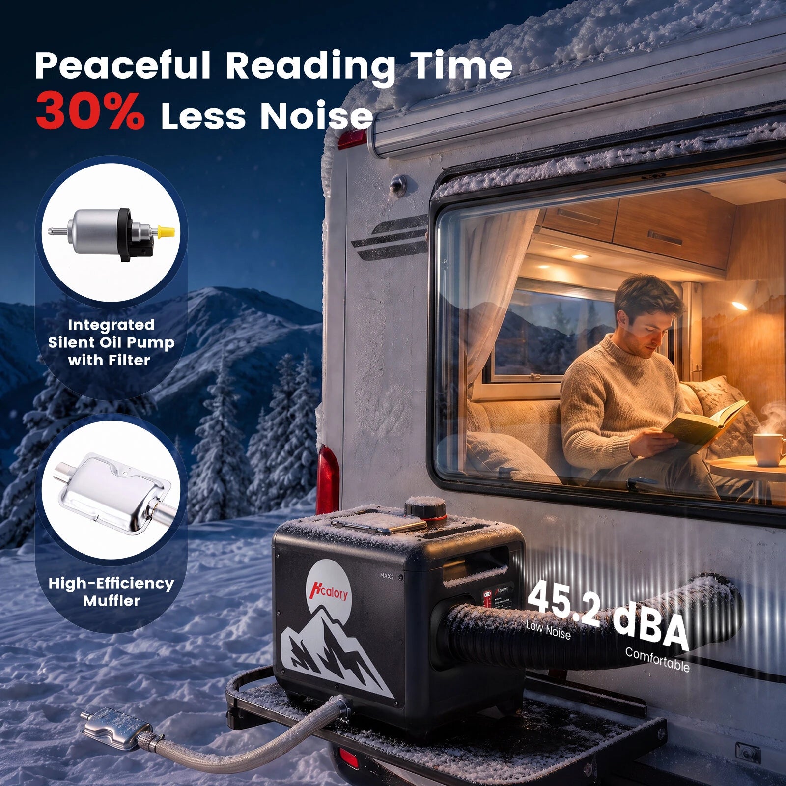 MAX 2 8KW 7.9L All-in-One Diesel Heater, App Control, Wireless Temperature Sensor & Adaptive Mode for RV, Camper & Truck
