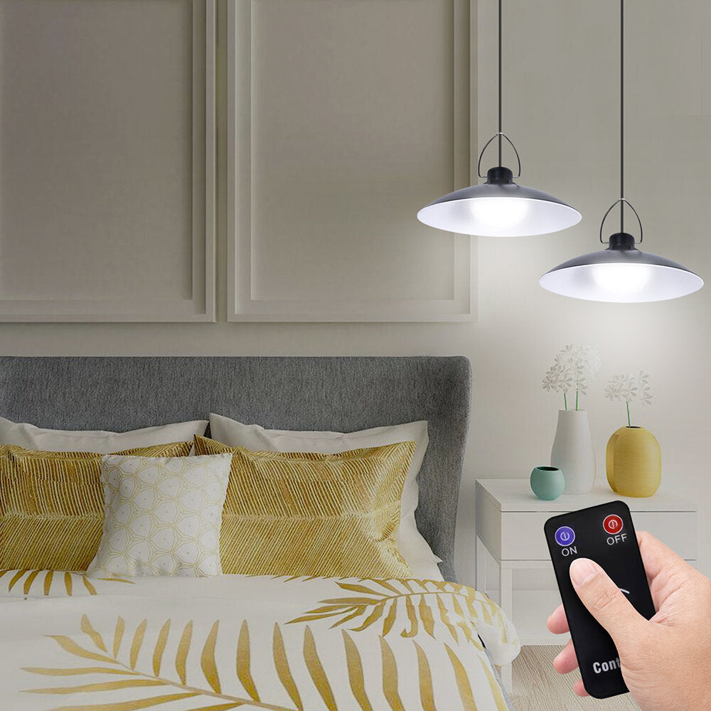 1/2/3/4 Head LED Solar Pendant Light IP65 Waterproof Outdoor Indoor Remote Control Solar Lamp for Garden Porch