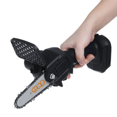 4 Inch Mini Cordless Electric Chain Saw Wood Cutter One-Hand Saws Woodworking Tool