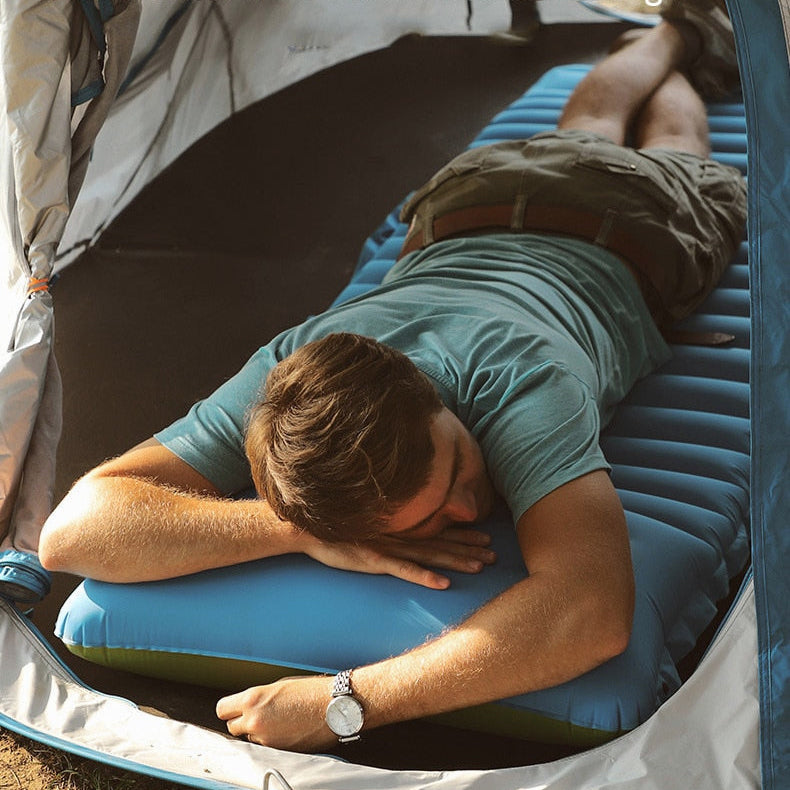 Ultralight Self-inflating Air Mattress Widen Sleeping Pad Splicing Inflatable Bed Beach Picnic Mat Camping Tent Air Cushion