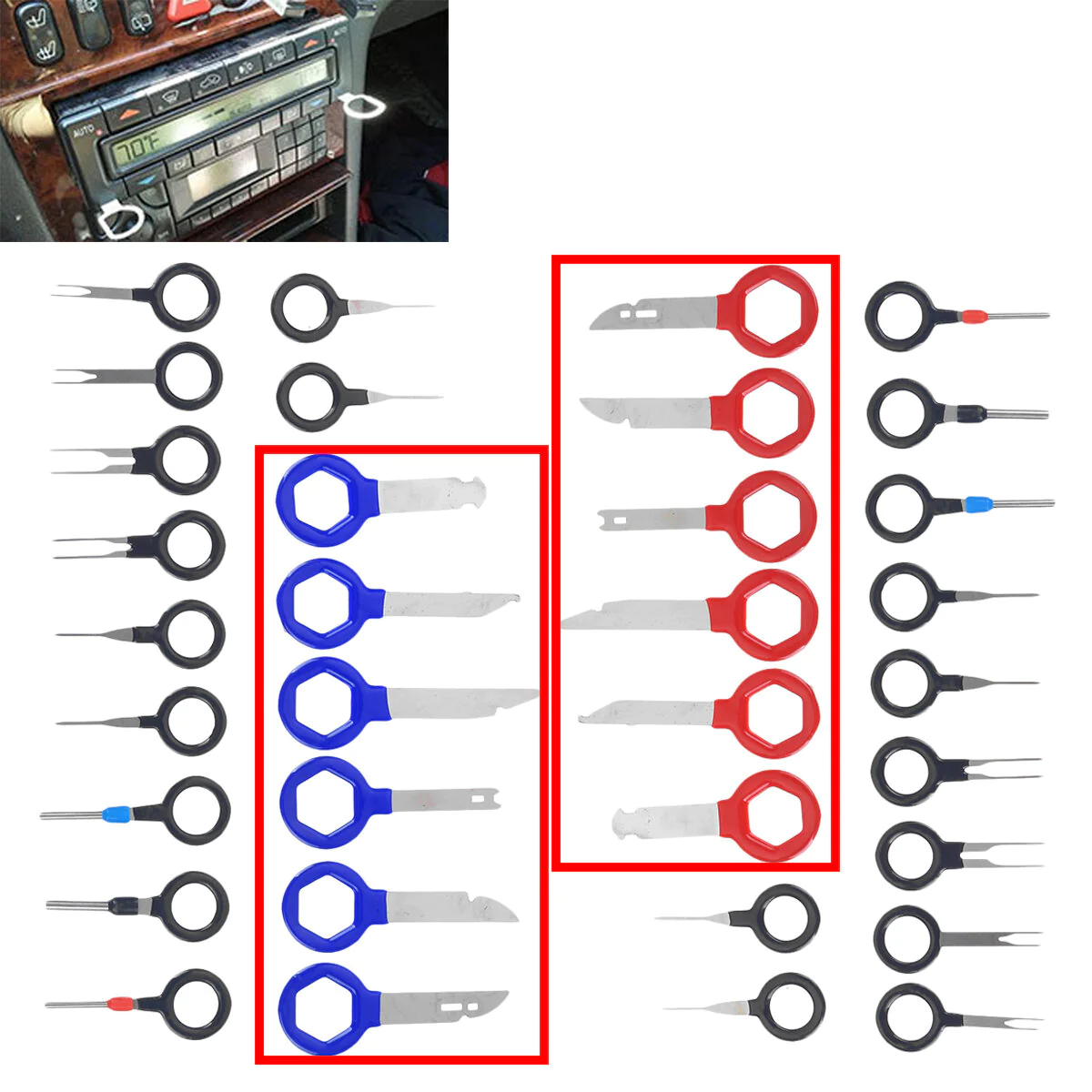 40Pcs Set Car Trim Removal Tool Multi-Use Purposes Tools Kit Car Hand Tool Set Door Panel