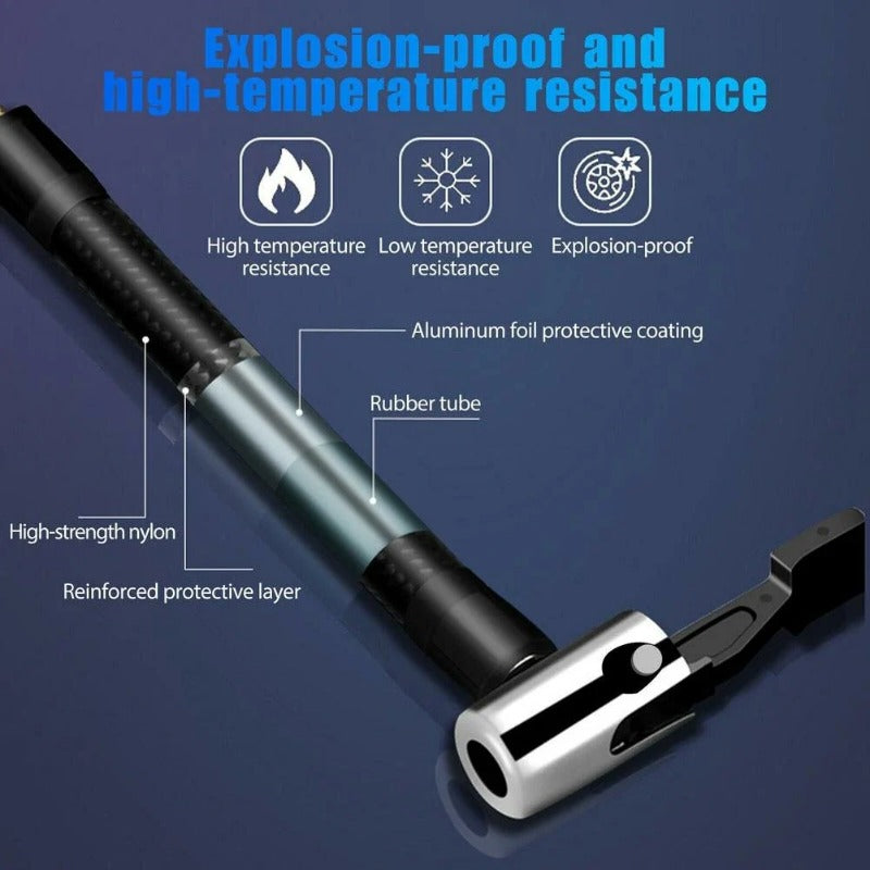 Bike Air Compressor Mini Electrical Air Pump with LED Lamp Power Bank Function Portable Wireless Tire Inflatable Pump Inflator