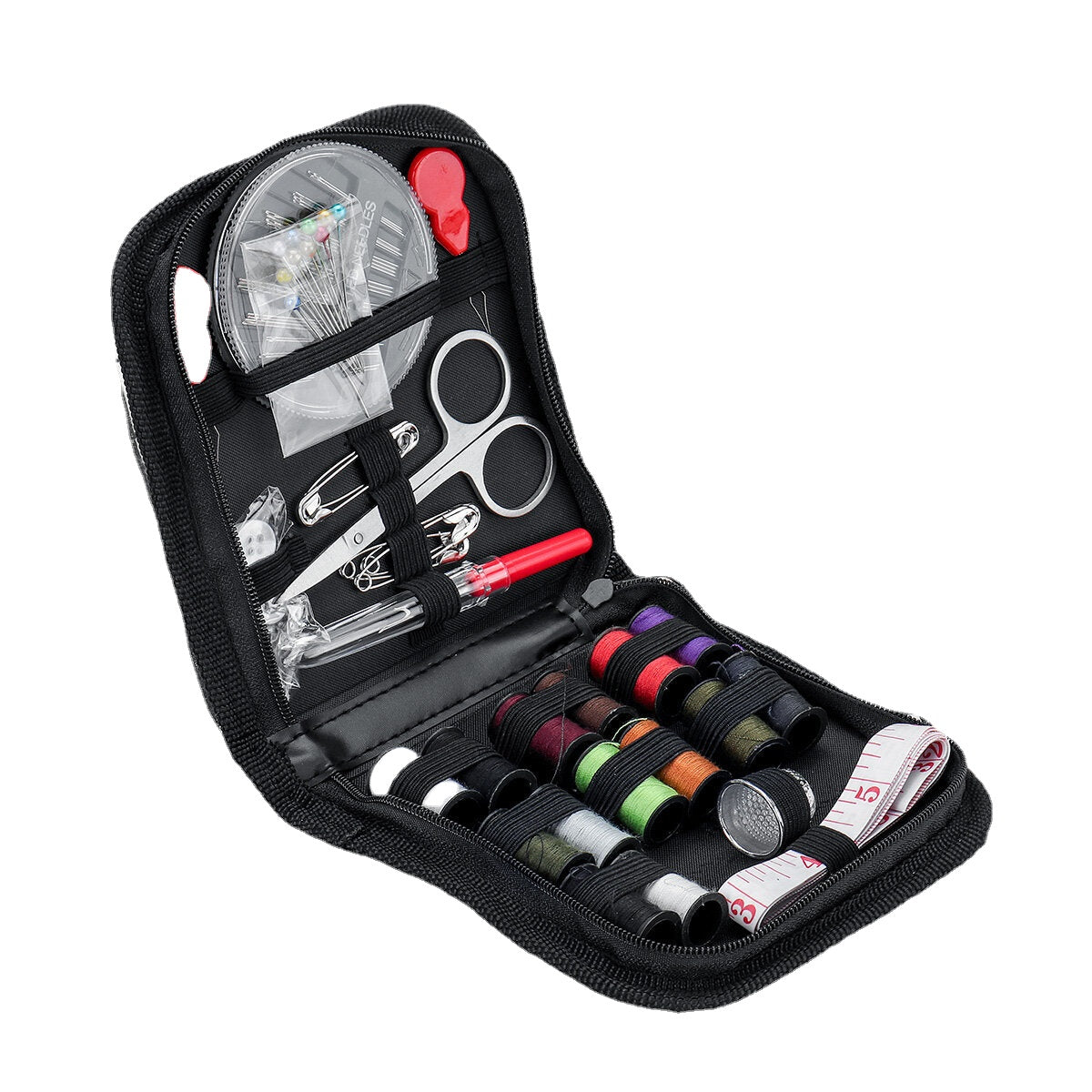 68PCS Sewing Set Thread Roll Scissor Tape Pin Thimble Hand Sewing Needle Kit