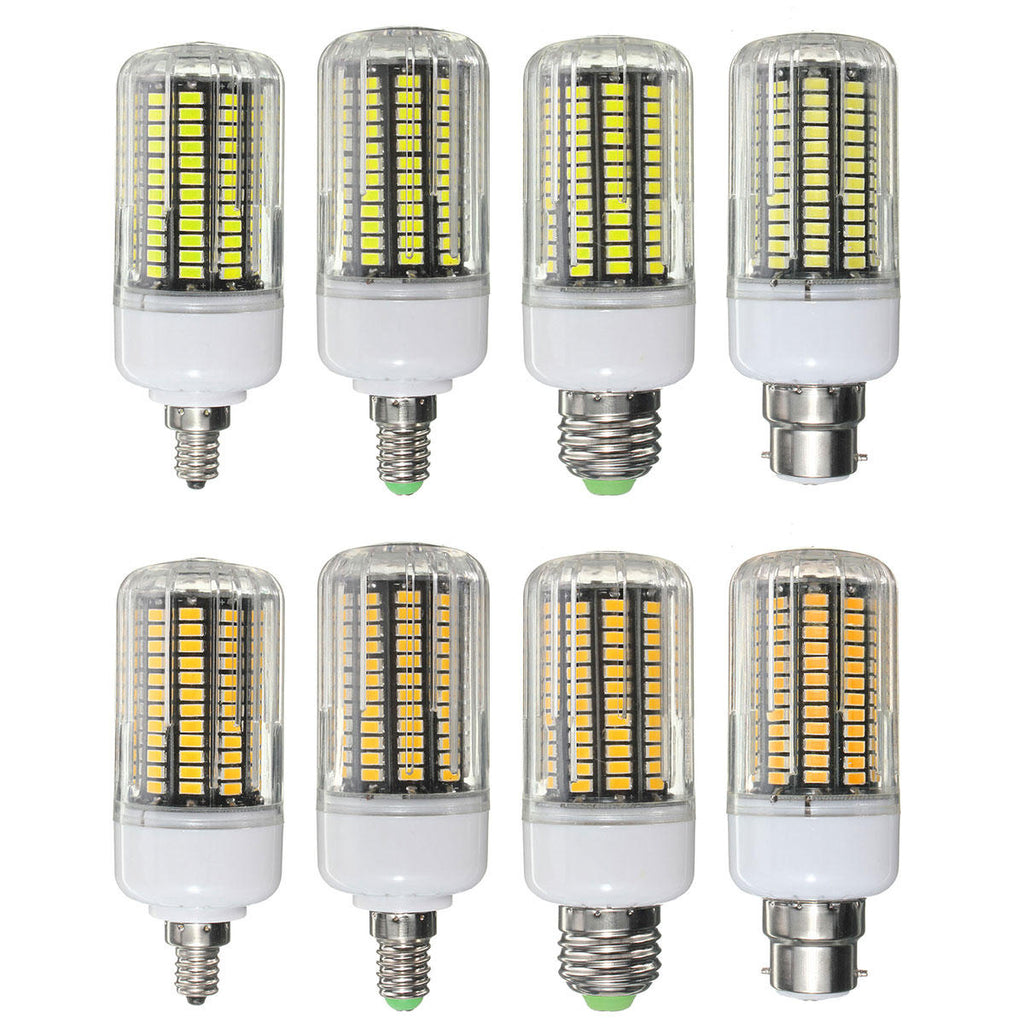 E27 E12 E14 B22 12W 140 SMD 5730 Fireproof Shade LED Warm White White  Cover Corn Bulb AC220V