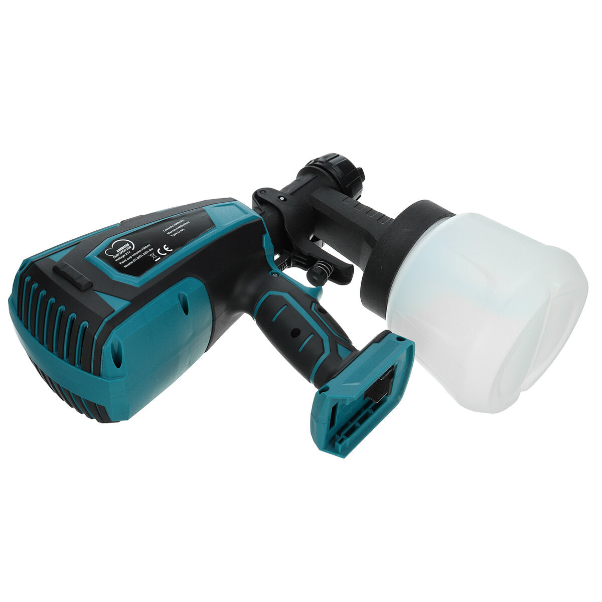 21V 4000mAh Electric Spray Guns Paint Sprayer Painting Compressor Home Wood Furniture DIY W/ 0/1/2PCS Battery Fit Makita