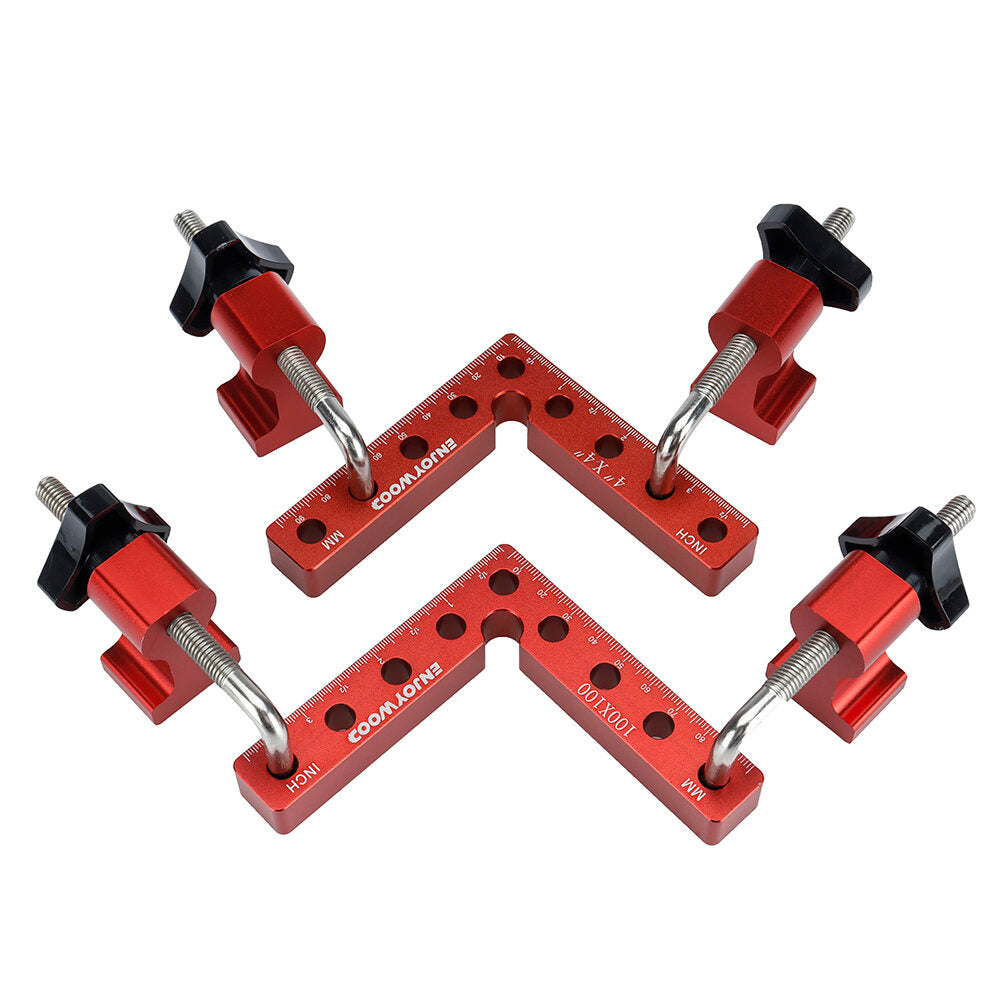 6PCS Right Angle Positioning Clamp Set - Precision 90 Degree Woodworking Clamps for Efficient Projects