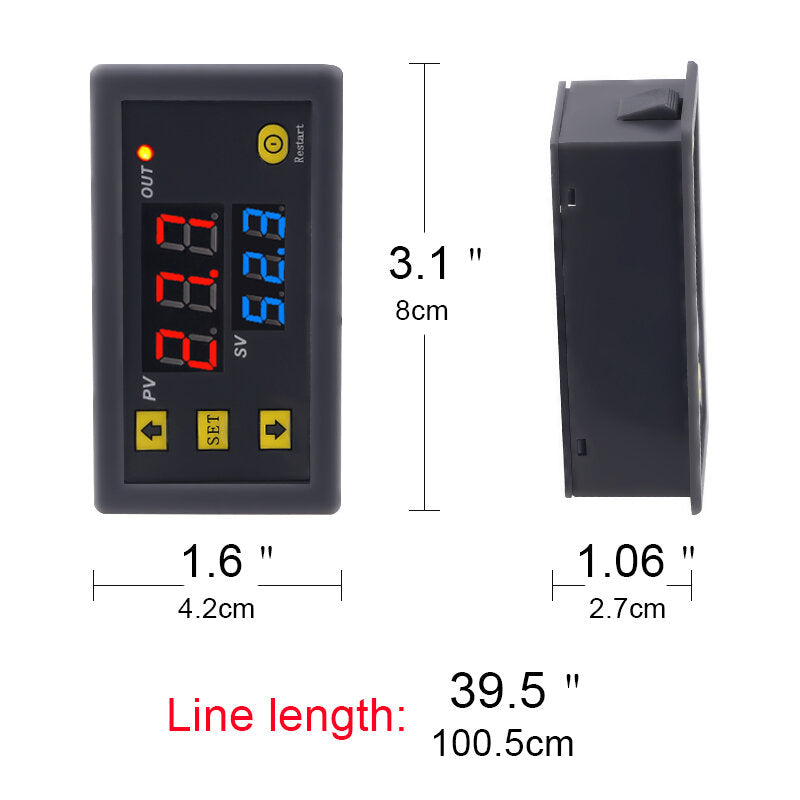 10PCS DC12V Temperature Controller Digital Display Thermostat Module Temperature Control Switch Micro Temperature Control Board