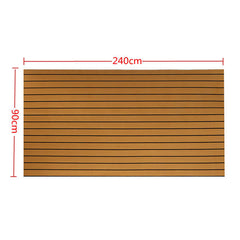 240cmx90cmx5mm Gold With Black Lines Marine Flooring Faux Teak EVA Foam Boat Decking Sheet