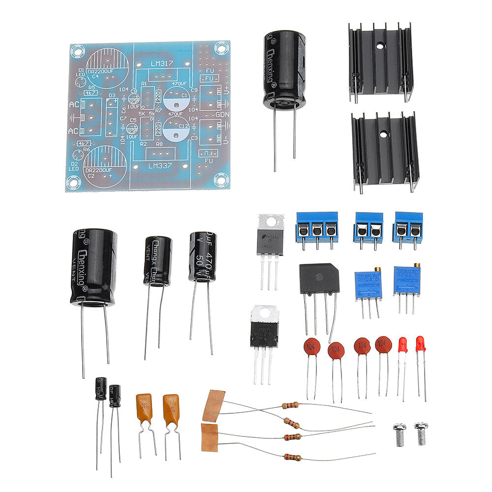 DIY LM317+LM337 Negative Dual Power Adjustable Kit Power Supply Module Board Electronic Component