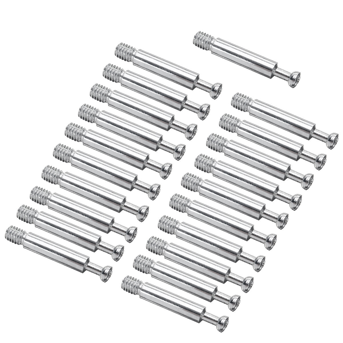 20PCS 3-in-1 Eccentric Wheel Screw Nut Kit for Furniture Wardrobe Connection, Fits 15-21mm Board Thickness