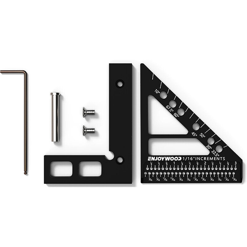 3-in-1 Angle Ruler with HD Scale, Multi-Angle Positioning, Durable Aluminum, for Accurate Marking & Drawing