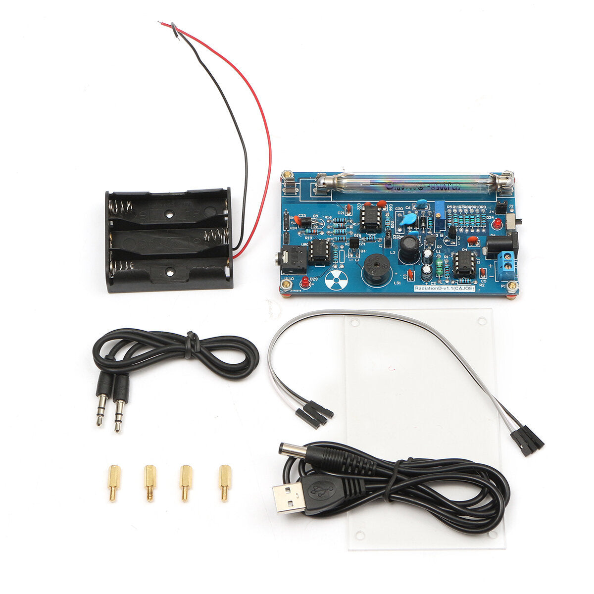 Assembled DIY Geiger Counter Kit Module Miller Tube GM Tube Nuclear Radiation Detector for Arduino