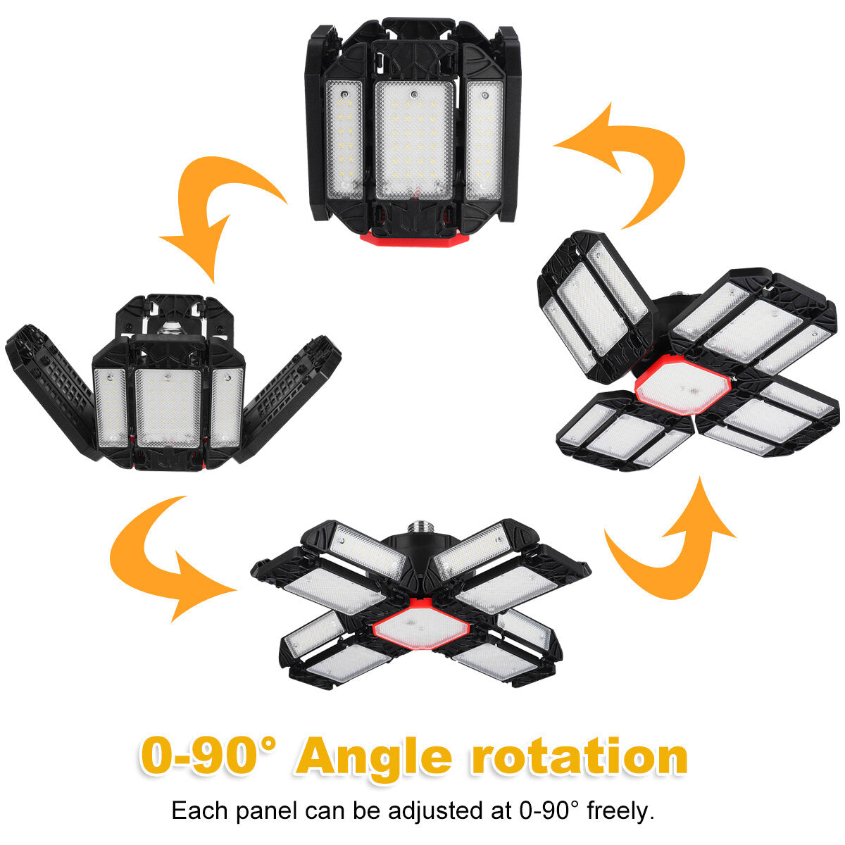 350W E27 LED Garage Light Deformable Adjustable Workshop Ceiling Lamp High Bay Light