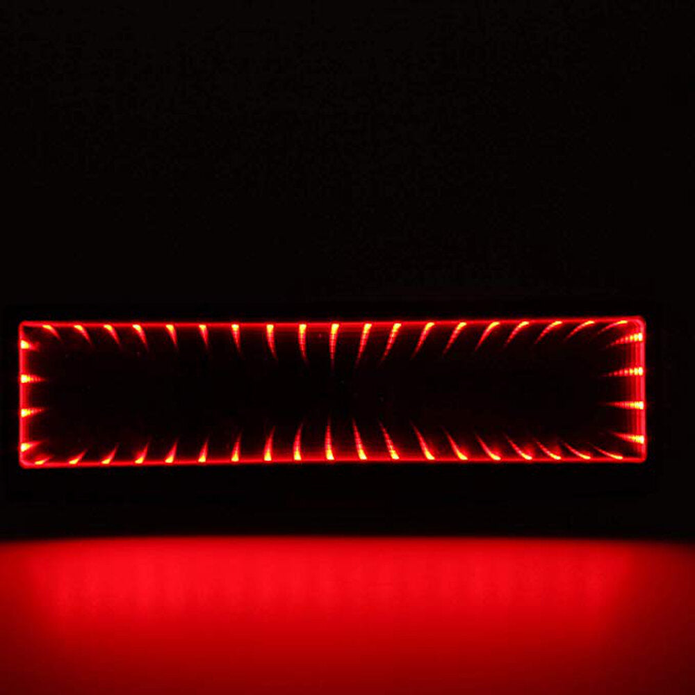 3D Car LED Interior Anti-Glare Rearview Mirror HD Wide Angle Plane Reflector Mirror Adjustable