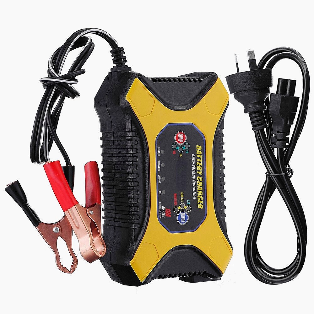 6V/12V 2A 6A 10A Pulse Repair Battery Charger For Car Motorcycle Lead Acid Battery Agm Gel Wet