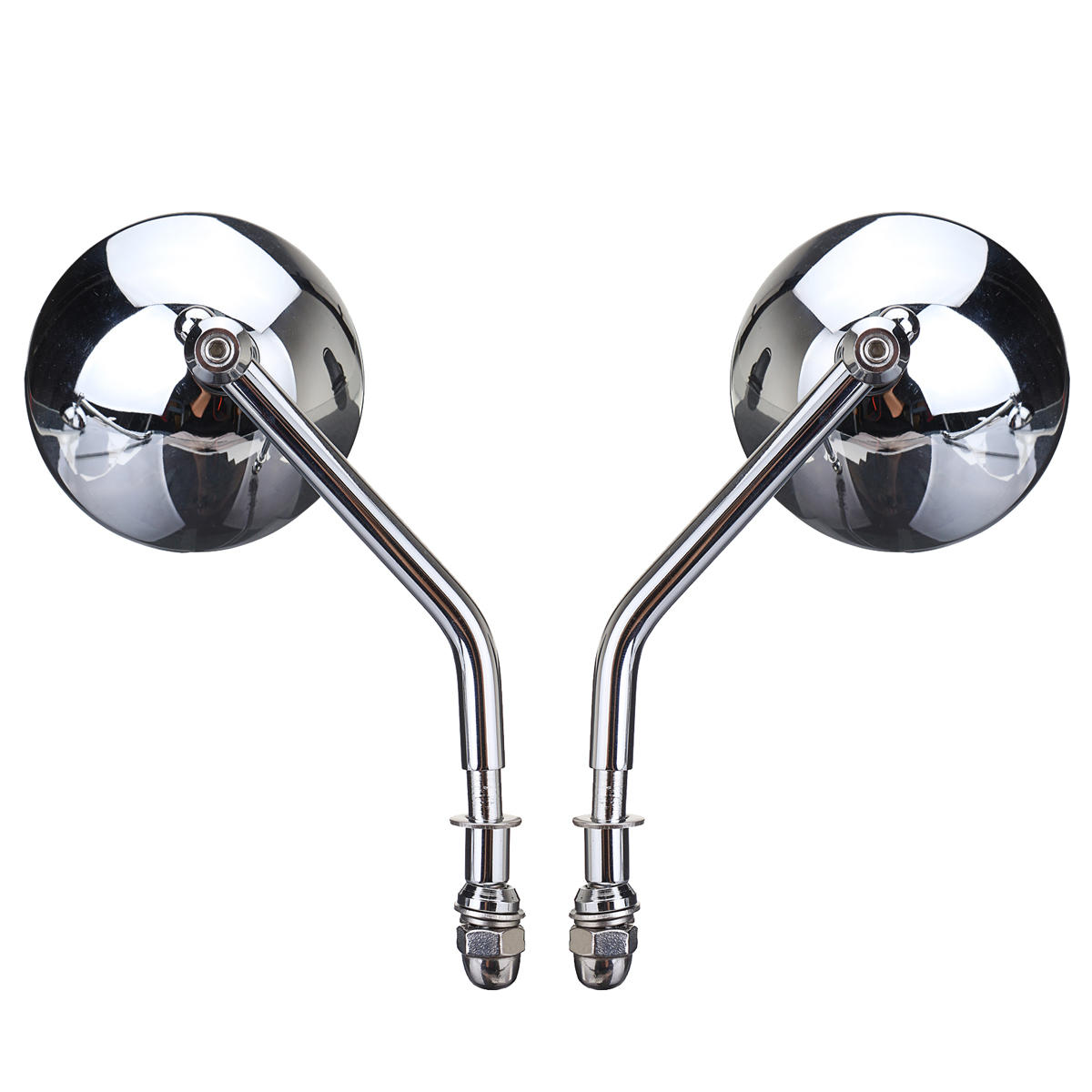 Diameter 85mm Retro Round Rearview Motorcycle Mirrors Long/Short Handle
