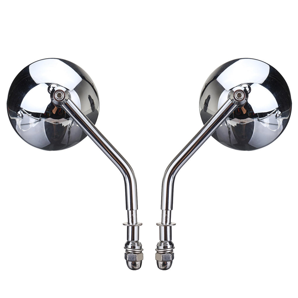 Diameter 85mm Retro Round Rearview Motorcycle Mirrors Long/Short Handle