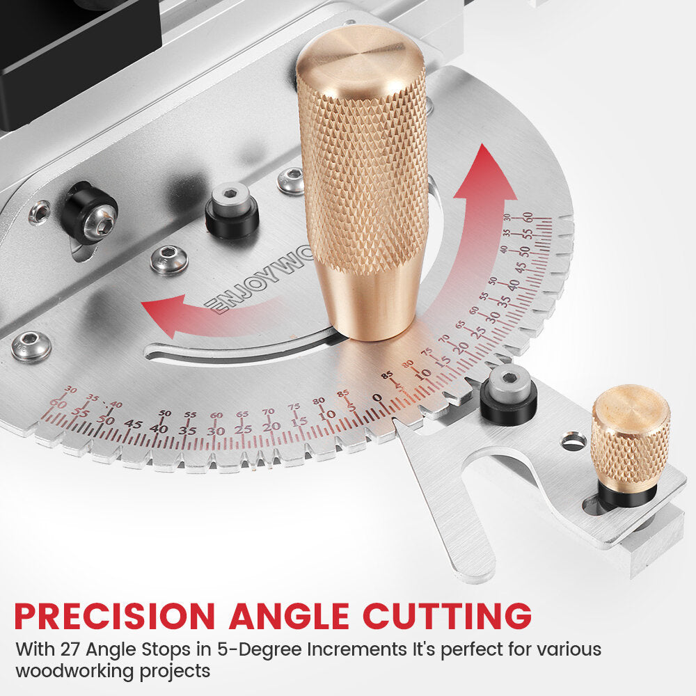 Aluminum Miter Gauge Fence for Table Saws, Band Saws & Router Tables - 450mm, Adjustable, Durable, Safety Features