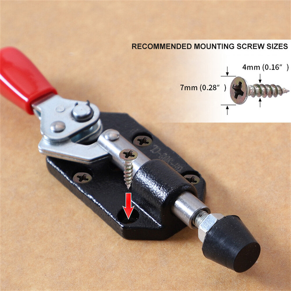 Quick-Release Push-Pull Toggle Clamp, 82kg Capacity, 180° Opening, M6X35 Spindle, 20mm Stroke, Left/Right Options