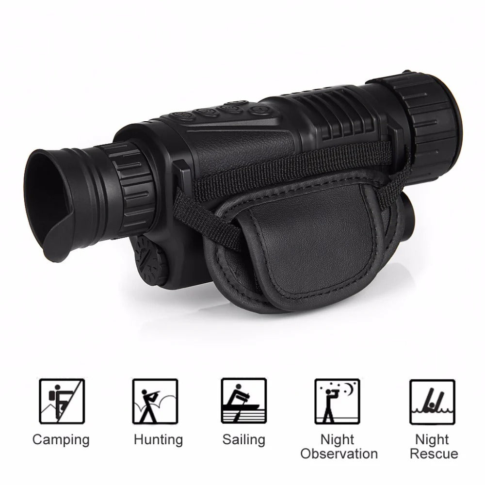200M IR Night Vision Telescope - Digital Hunting Scope with Photo/Video Recording & Replay