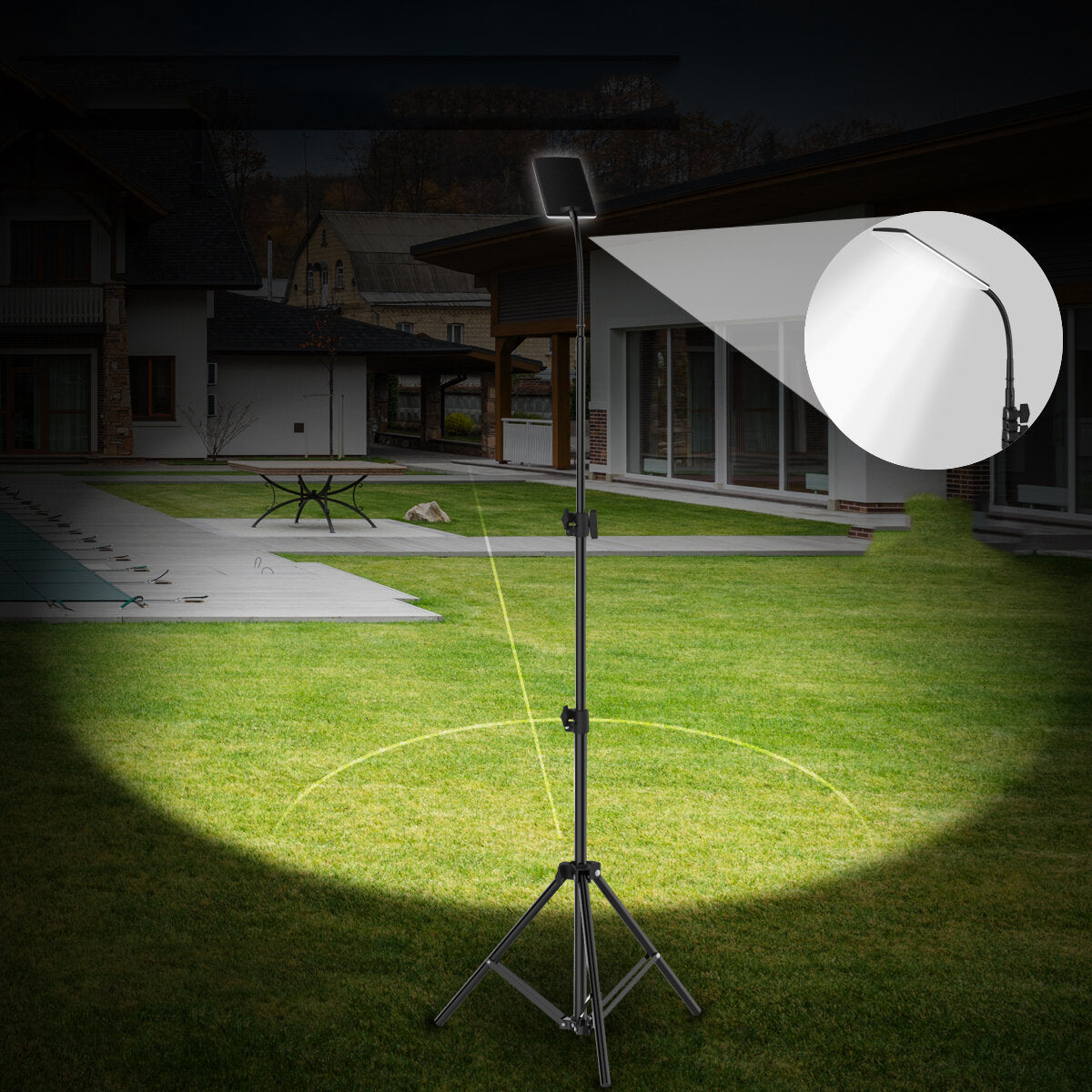 Upgraded Head 84*LED 1.8m Adjustable Tripod Stand Light Portable Outdoor LED Work Lamp Photography Fill Emergency Camping Lantern