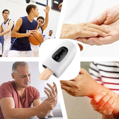 Air Compression Palm Acupoint Massager - 3 Modes, 5 Intensities, Hot Compress, Touch Screen, Hand Spa Relaxation Device