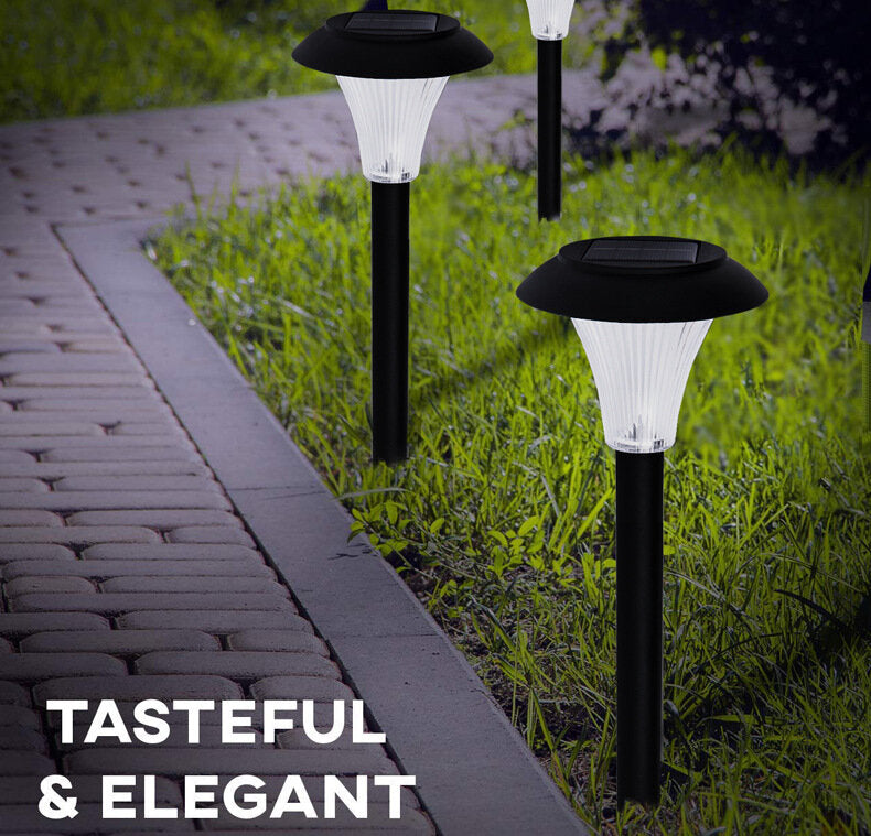 4Pcs LED Solar Lawn Light Ground Plug Light High Brightness Outdoor Waterproof Courtyard Garden Decoration Landscape Lawn Lamp