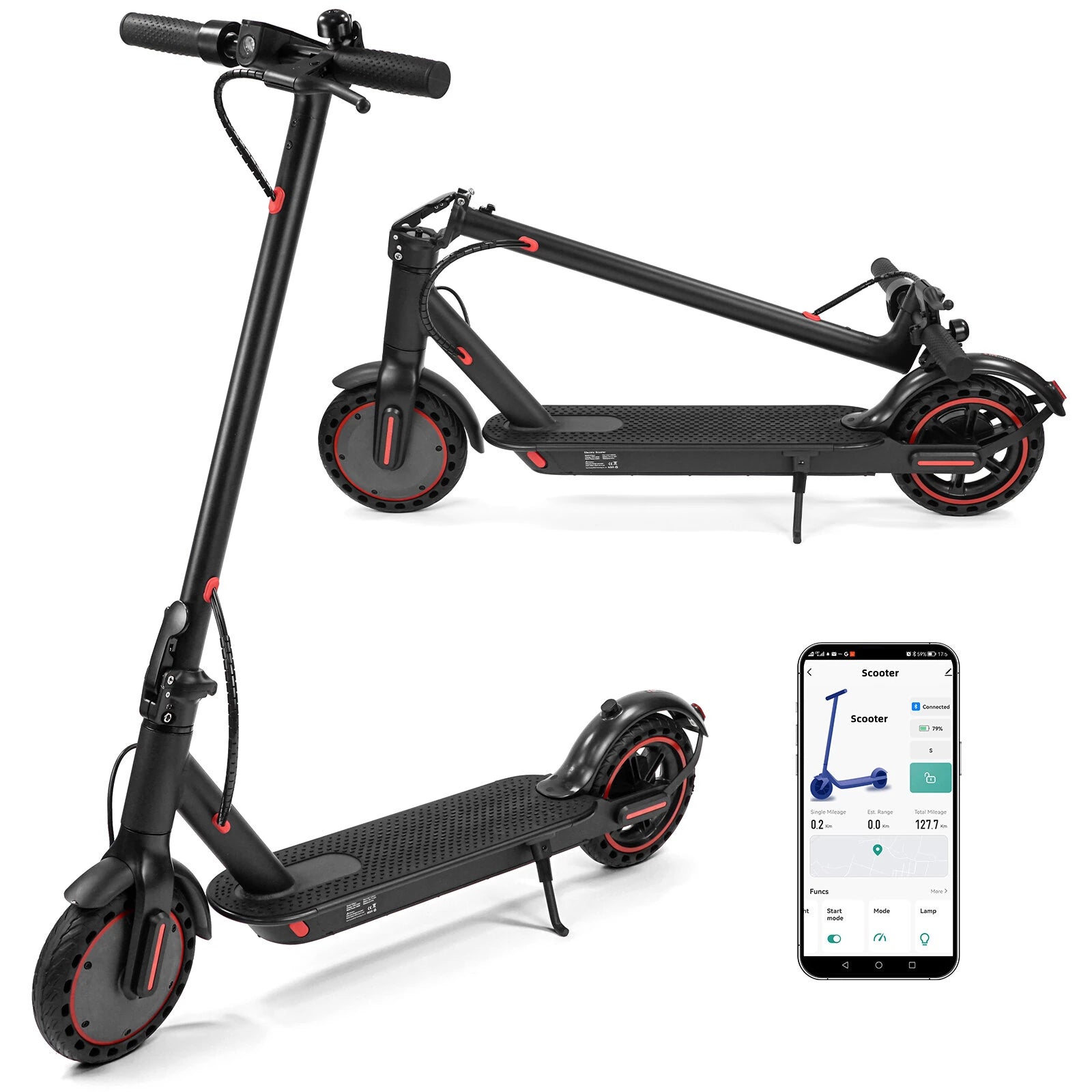 Pro Electric Scooter, 36V 10Ah Battery, 350W Motor, 8.5 Inch Tires, Top Speed 25-30KM/H, 120KG Max Load, Folding E-Scooter