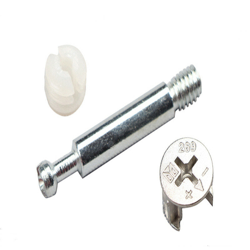 20PCS 3-in-1 Eccentric Wheel Screw Nut Kit for Furniture Wardrobe Connection, Fits 15-21mm Board Thickness