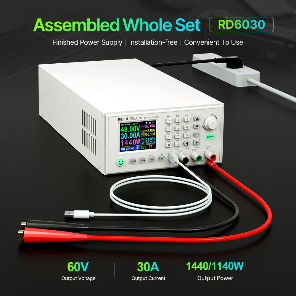 Assembled Set 60V 30A DC Voltage Step-down Stabilized Lab Power Supply Module Buck Adjustable Converter Battery Charging