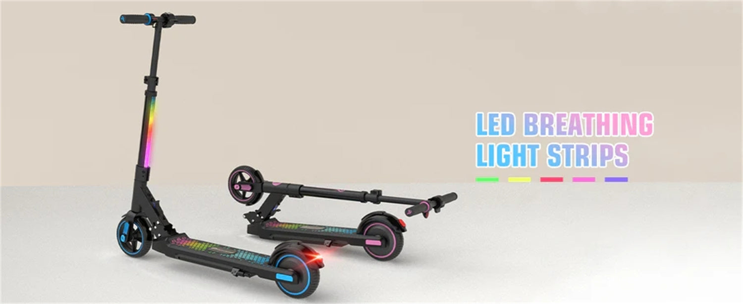 Electric Scooter 25.2V 2.6AH Battery 150W Motors 6.5inch Tires 8KM Max Mileage 60KG Max Load Folding Kids Electric Scooter for 6-12 Years Old