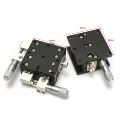60x60mm XYZ 3-Axis Linear Stage Adjustable Manual Displacement Platform Sliding Table
