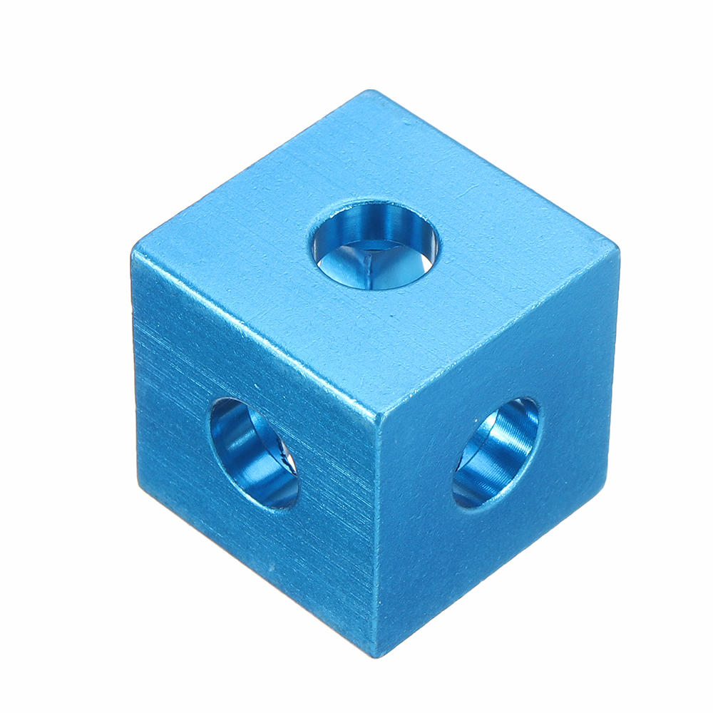 Three Way Cube Connector for 2020 V-slot Aluminum Extrusions Profile Blue