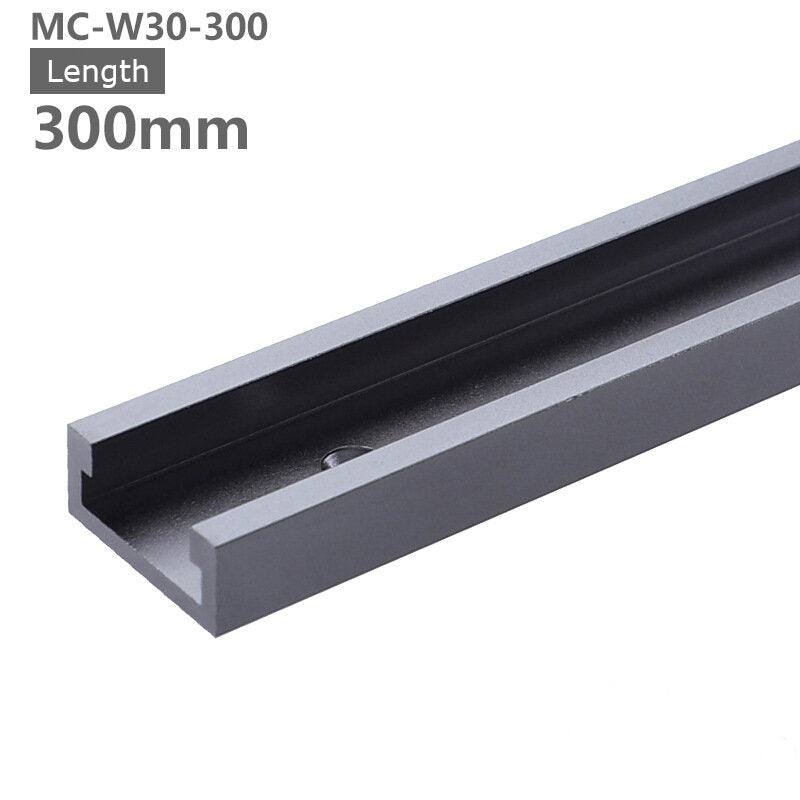 300mm to 1220mm Grey T-Track with Predrilled Mounting Holes 30mm x 12.8mm Miter Slot for Saw Router Table