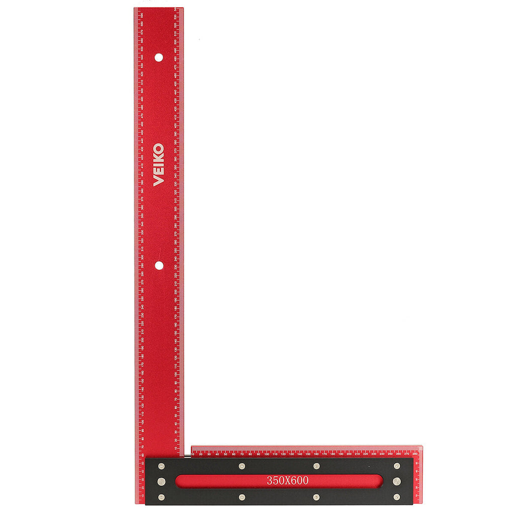600mm Aluminum Alloy Carpenter Square - High Precision Laser-Etched Scale, Accurate 90° Right Angle, Durable Design
