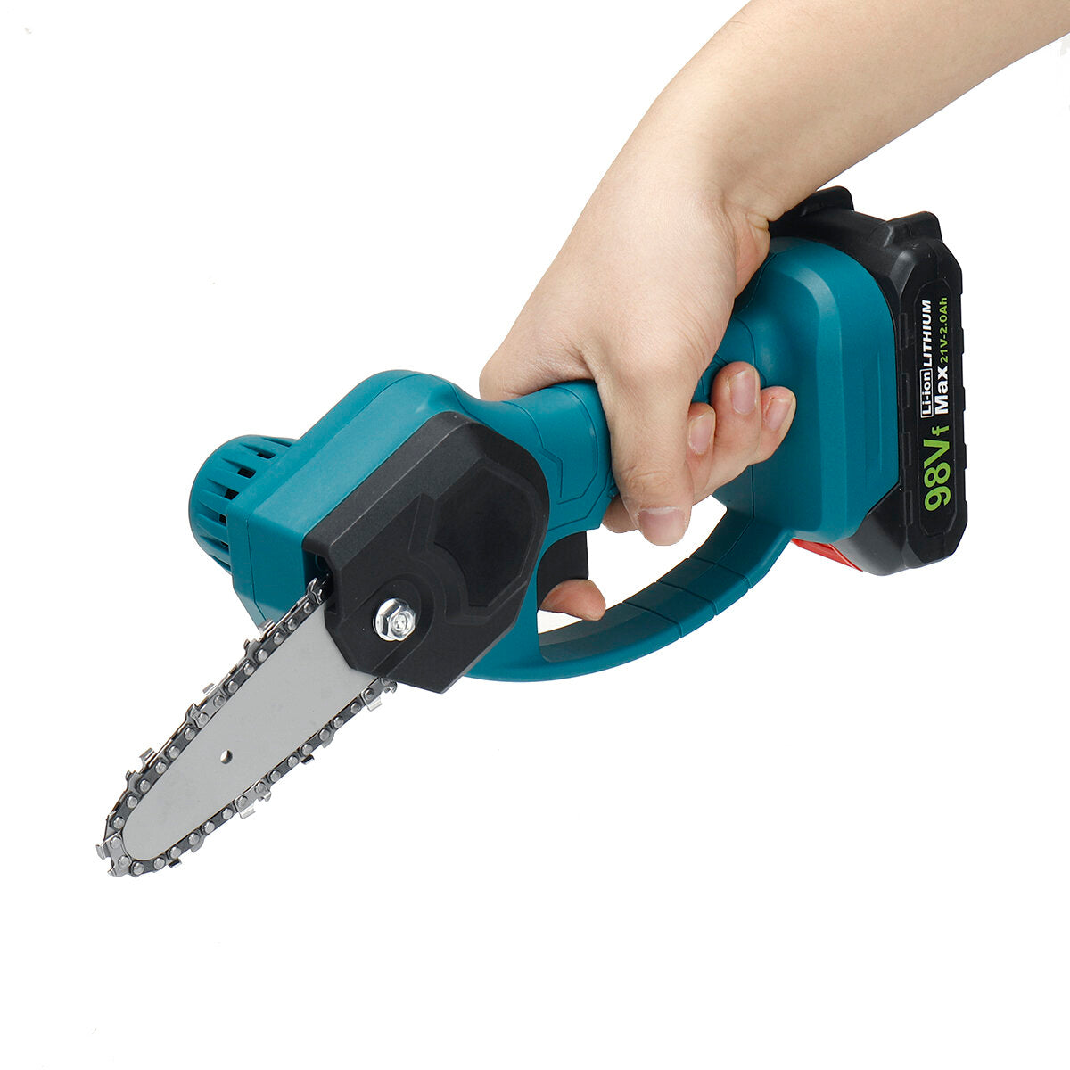 550W 98VF 4inch Rechargeable Electric Chain Saw Woodworking Cutting Saw