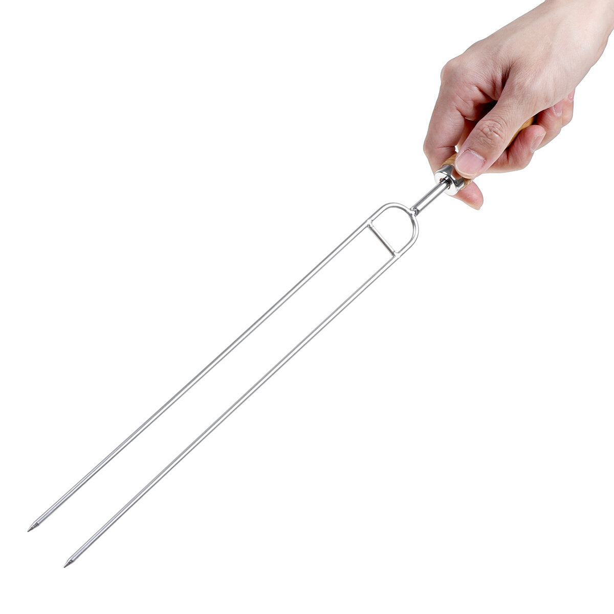 Stainless Steel Roasting Marshmallow Stick Set Extendable Dual Fork Outdoor BBQ for Household Kitchen BBQ Supplies