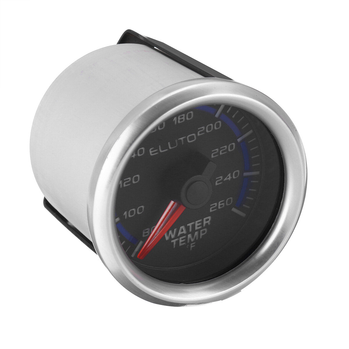 2" 52mm 80-260F Water Temperature Gauge Blue LED Black Face Car Meter + Sensor