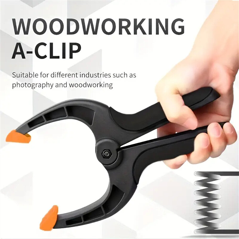 Versatile Ratchet Bar Clamp Set - 10pcs, 2/3/4/6 inch, Black, Ergonomic Grip for Woodworking, Photography, Arts & Crafts