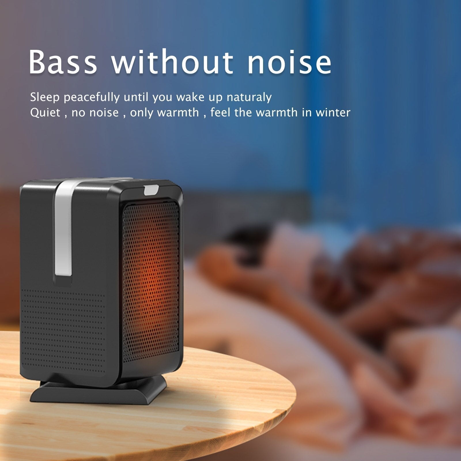 1000W Portable Electric Heater with Fast Heating & Cooling for Bedroom/Office